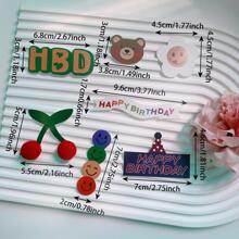 1套裝紙蛋糕裝飾 - 彩色 - 查看 10