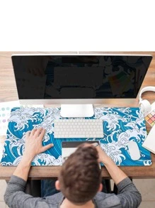 1 tấm lót chuột họa tiết sóng - Màu xanh lam - Xem 6