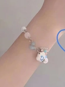 1入組可愛風格雲朵和星形扣環手鏈,合適作為A節日禮物適用於女士們 - 彩色 - 查看 4