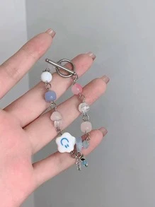 1入組可愛風格雲朵和星形扣環手鏈,合適作為A節日禮物適用於女士們 - 彩色 - 查看 3