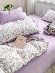 4入組花卉圖案床上用品