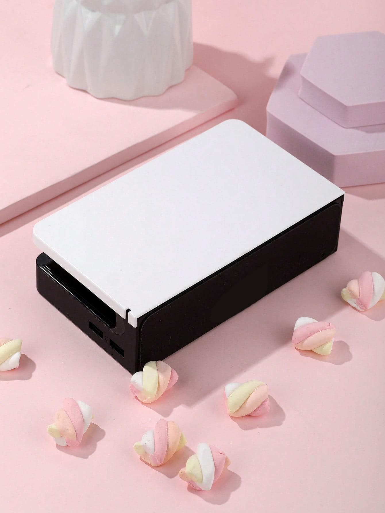 Solid Case Compatible With Nintendo Switch Dock - White - View 1