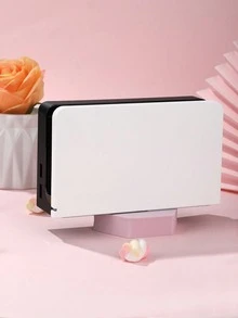 Solid Case Compatible With Nintendo Switch Dock - White - View 2