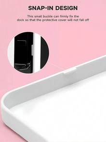 Solid Case Compatible With Nintendo Switch Dock - White - View 5