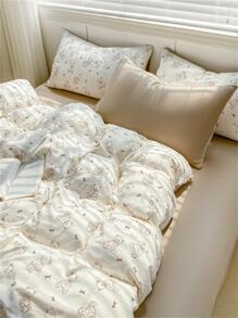 4入組卡通熊圖案床上用品