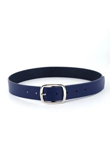 1pc Simple, Fashionable And Versatile Women's Belt Summer, School Fall, Autumn, Halloween - Navy Blue - View 3