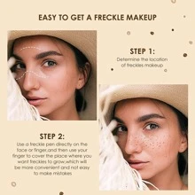 Freckle Pen Makeup,Natural Lifelike Fake Freckles Magic Freckle Color Pen,Soft Waterproof Long-Lasting Pen For Effortless Sunkissed Makeup (Soft Brown) - màu nâu - Xem 4