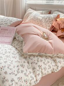 4pcs Floral Pattern Duvet Cover Set - Multicolor - View 1