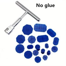 1入組汽車凹痕修復拉拔器，汽車修復工具套件，帶18入組塑料膠片金屬T型手柄凹痕去除器 - 藍色 - 查看 3