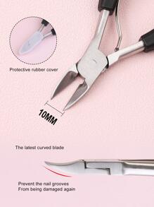 YUANDU 1pc Stainless Steel Ingrown Toenail And Thick Toenail Clipper Nail Cutter,Nail Supplies,Nail Tools,Nail Art Tools,Back To School,Nails,Nail Tools For Press On Nails,Manicure Pedicure Tools - Black - View 5