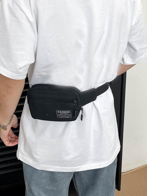 Solid Color Canvas Mini Sporty Chest Bag Polyester Bum Bag Fanny Pack Sling Bag Waist Bag For Travel Lightweight Belt Bag Outdoor Running Bag College Bag Multi-Functional Bag Winter Rider Bag Black Bag Casual Vacation Side Bags Hip Bag For Men Travel Essentials Holiday Essentials Summer School Bag Pack Spring School Supplies Gym Bag Purse Side Bags For Men Mini Bag Belts New Life Items For Students Men Essentials Purse Essentials Sport Bag Graduation Small Bag For Men Body Bag For Men Pouch