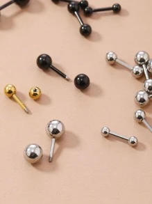 12pairs/set Ball Decor Stud Earrings