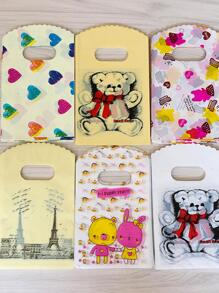 1 Pack Cute Style Random Cartoon Pattern Small Commodity & Gift Packaging Bags (50pcs) - Multicolor - View 2