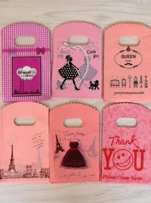 1 Pack Cute Style Random Cartoon Pattern Small Commodity & Gift Packaging Bags (50pcs) - Multicolor - View 6