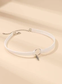 Conjunto De 5 Peças Gargantilha De Decoração Falsa De Pérola - Branco - Visão 3