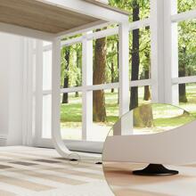 Home Office Computer Desk Corner Desk with 3 Drawers and 2 Shelves, 55 Inch Large L-Shaped Study Writing Table with Storage Cabinet - Walnut and White - View 6