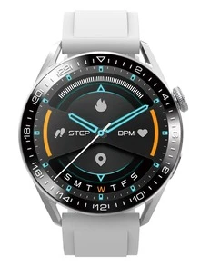 Reloj inteligente gris de silicona con tira monitor de pulsaciones - Plateado - Ver 2