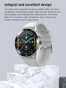 Reloj inteligente gris de silicona con tira monitor de pulsaciones - Plateado - Ver 6