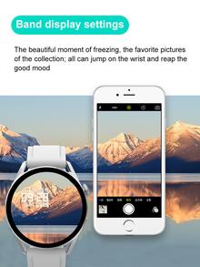 Reloj inteligente gris de silicona con tira monitor de pulsaciones - Plateado - Ver 3