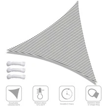 SINLOOG 25' x 25' x 25' Triangle Sun Shade Sail/ Gray+White - 黑與白 - 查看 4