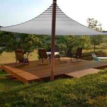 SINLOOG 25' x 25' x 25' Triangle Sun Shade Sail/ Gray+White - 黑與白 - 查看 3