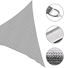 SINLOOG 25' x 25' x 25' Triangle Sun Shade Sail/ Gray+White - 黑與白 - 查看 7