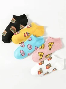 5 đôi tất ngắn họa tiết trái cây, tất không lộ phù hợp cho trường học - Nhiều màu - Xem 2