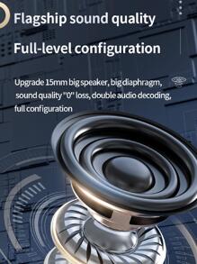 TWS pro6真無綫5.3立體聲高保真耳機迷你無綫耳機降噪耳機內置麥克風指紋觸摸遙控運動音樂女士禮物創意節日禮物無綫雙高清黑色 - 黑色 - 查看 7