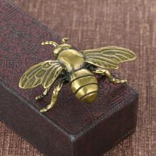 Solid Brass Insect Honeybee Figurines Miniatures Tea Pet Funny Beetle Crafts Collection Desktop Small Ornaments Home Decorations - Bronze - View 1