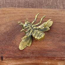 Solid Brass Insect Honeybee Figurines Miniatures Tea Pet Funny Beetle Crafts Collection Desktop Small Ornaments Home Decorations - Bronze - View 7