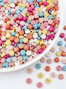 100入組粉色亞克力字母珠子 - 粉色 - 查看 10