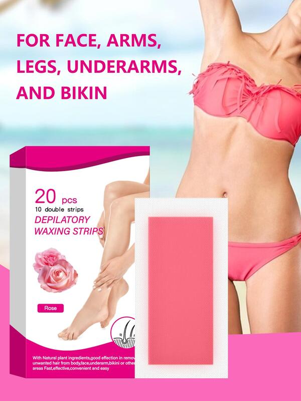 Depilatory Waxing Strip, 1Box Professional Hair Removal Wax Mild And