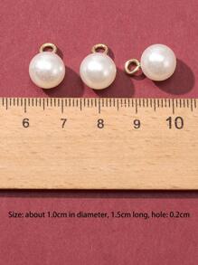 100pcs/Set Faux Pearl DIY Pendant - White - View 3
