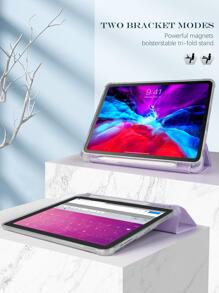 Funda de TPU suave con ranura para lápices y protección contra golpes compatible con iPad Mini4/5/6/7, iPad 9.7/10.2/10.5/10.9/10th Gen, iPad Air 11-pulgadas.(M2)-2024/13-pulgadas.(M2)-2024, iPad Pro 13-pulgadas.(M4)-2024/11-pulgadas.(M4)-2024, iPad Air 13(M3 2025)/11-pulgadas (M3) 2025, iPad (A16) 11 pulgadas 11th Gen 2025, color lavanda