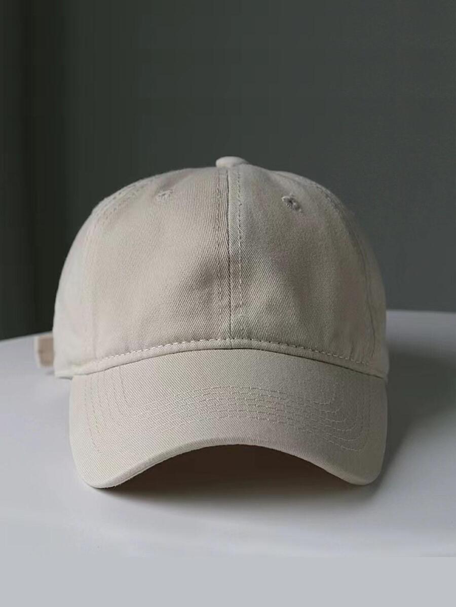 Gorra de béisbol liso beige para uso diario - Beis - Ver 1