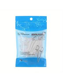 1Pack Portable Disposable Dental Toothpick,Teeth Cleaning Care Dental Floss Dental Tape Floss Picks Floss Threader Gum Floss Interdental Floss - White - View 5