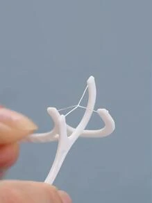 1Pack Portable Disposable Dental Toothpick,Teeth Cleaning Care Dental Floss Dental Tape Floss Picks Floss Threader Gum Floss Interdental Floss - White - View 3