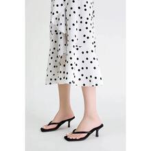 Sandalias de tacón alto negras de moda para mujer en verano - Negro - Ver 3