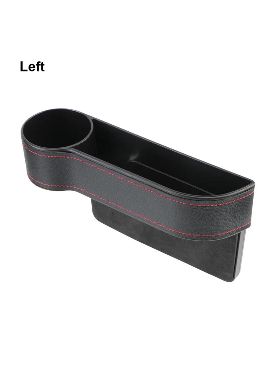 Điện Thoại Chai Chìa Khóa Cốc Người Tổ Chức Tự Động Khe Có Lỗ Sạc Ghế Ô Tô Khoảng Cách Hộp Bảo Quản - màu đen - Xem 1