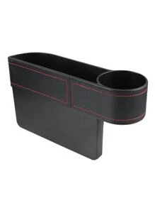 Điện Thoại Chai Chìa Khóa Cốc Người Tổ Chức Tự Động Khe Có Lỗ Sạc Ghế Ô Tô Khoảng Cách Hộp Bảo Quản - màu đen - Xem 4