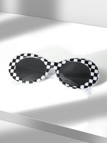 1 Pair Oval Shaped Women Casual Party Beach Street Fashion Fashion Glasses For Summer Beach Vacation,Outdoor,Travel