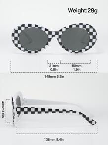 1 Pair Oval Shaped Women Casual Party Beach Street Fashion Fashion Glasses For Summer Beach Vacation,Outdoor,Travel