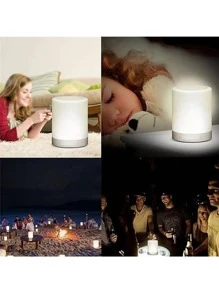 Bocina Inalámbrica Bluetooth Lampara De Noche Luz Led + ¡Regalo! - Blanco - Ver 6