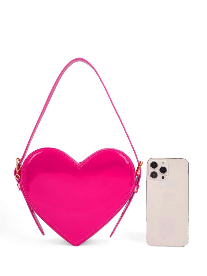 Heart Pattern Shoulder Bag Pu Leather Women's Bag Y2K