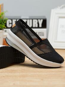 Của phụ nữ Giày lười Giải trí & Điền kinh Giày dép Với Lưới thoáng khí & Thiết kế rỗng - màu đen - Xem 1