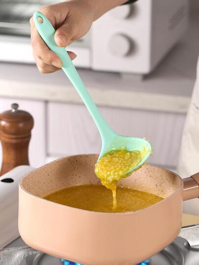 1入組素色矽膠湯勺