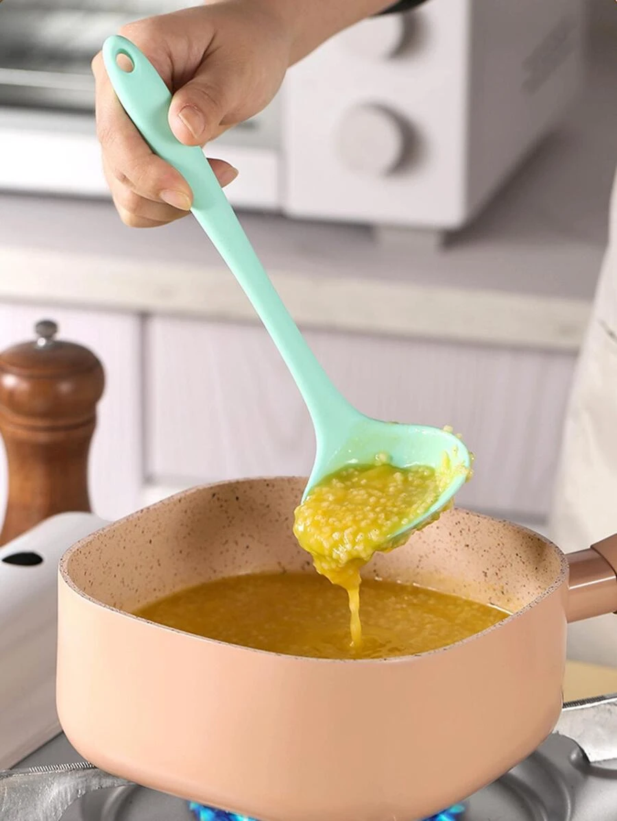 1入組素色矽膠湯勺