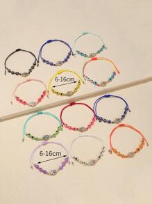 12 pièces Bracelet Œil & À Détail Main