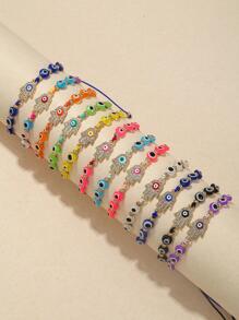 12 pièces Bracelet Œil & À Détail Main