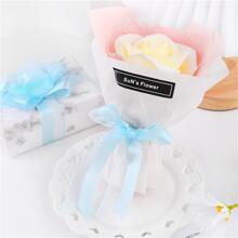 5碼25mm半緞邊無框緞帶和紗帶,適用於結婚、聖誕節裝飾、手工diy禮品包裝 - 酒紅色 - 查看 4